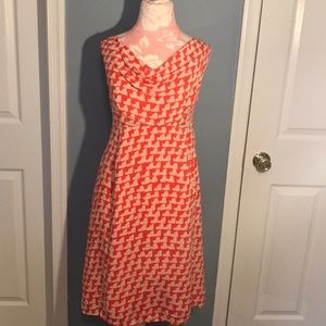 GAP Maternity Coral Drape Front Sleeveless Dress